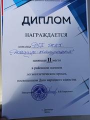 Районный осенний легкоатлетический кросс, посвященный Дню народного единства